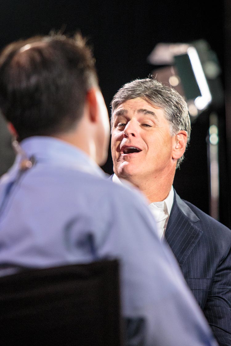 FOX star Sean Hannity was there to broadcast his show live from the Expo Center following Walker’s speech. Hannity’s teleprompter informed him that the town was pronounced “walk-U-shaw,” but the assembled crowd quickly corrected him by chanting “Walker-shaw! Walker-shaw! Walker-shaw!”