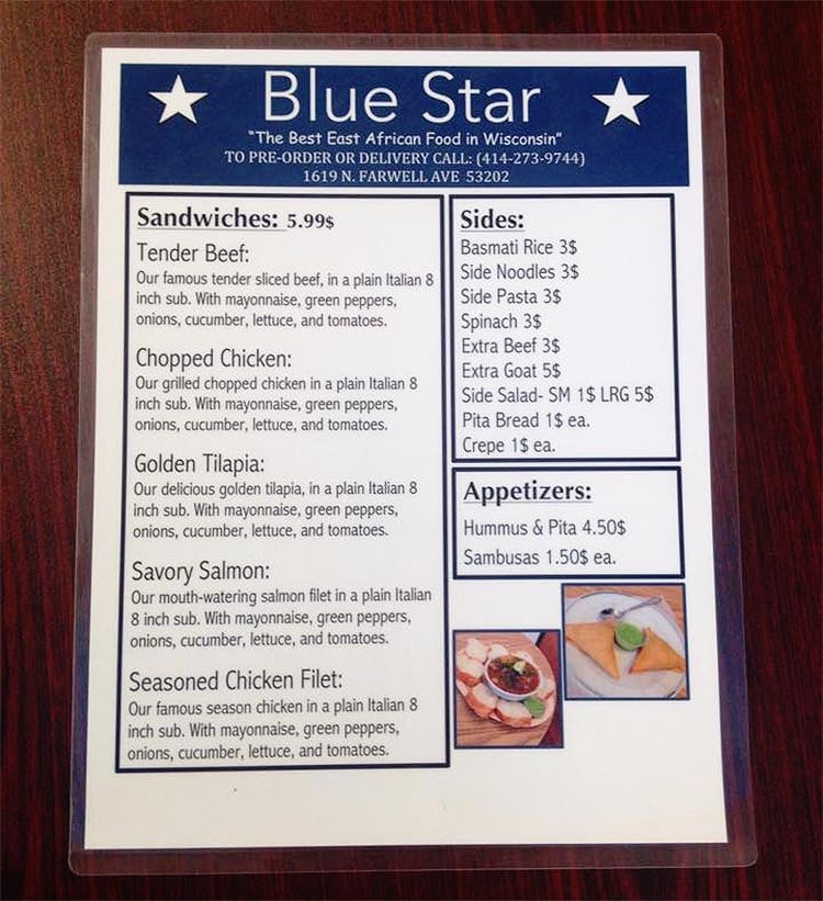 bluestarmenu