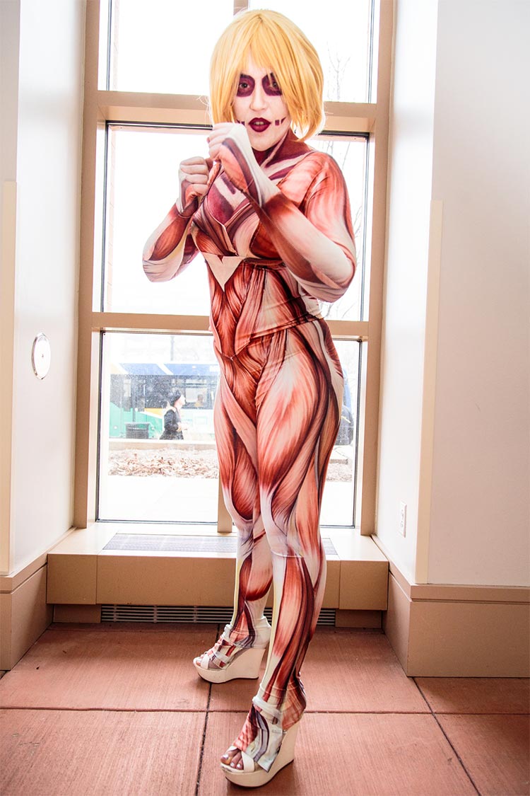 Anna Grishaber drove down from Appleton and sported a costume based on a character from Attack On Titan. "My sister brought me because she said I would love it, and she was right," she said.