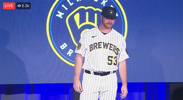 Here are the new Brewers logos and uniforms, plus some pictures of players  showing them off