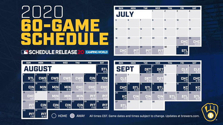 Milwaukee Brewers Schedule 2022 Here's The 2020 Milwaukee Brewers Schedule