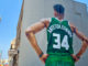 Giannis Antetokounmpo mural in downtown Milwaukee, Wisconsin