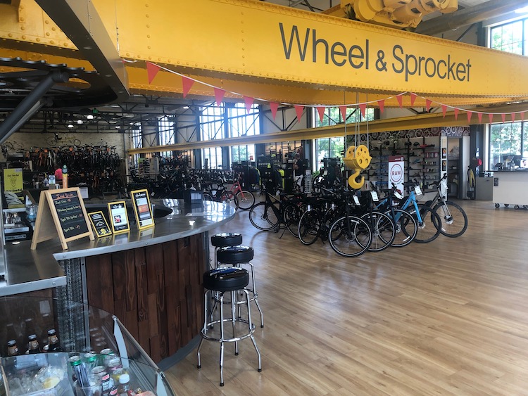 Wheel & sprocket clearance bike shop