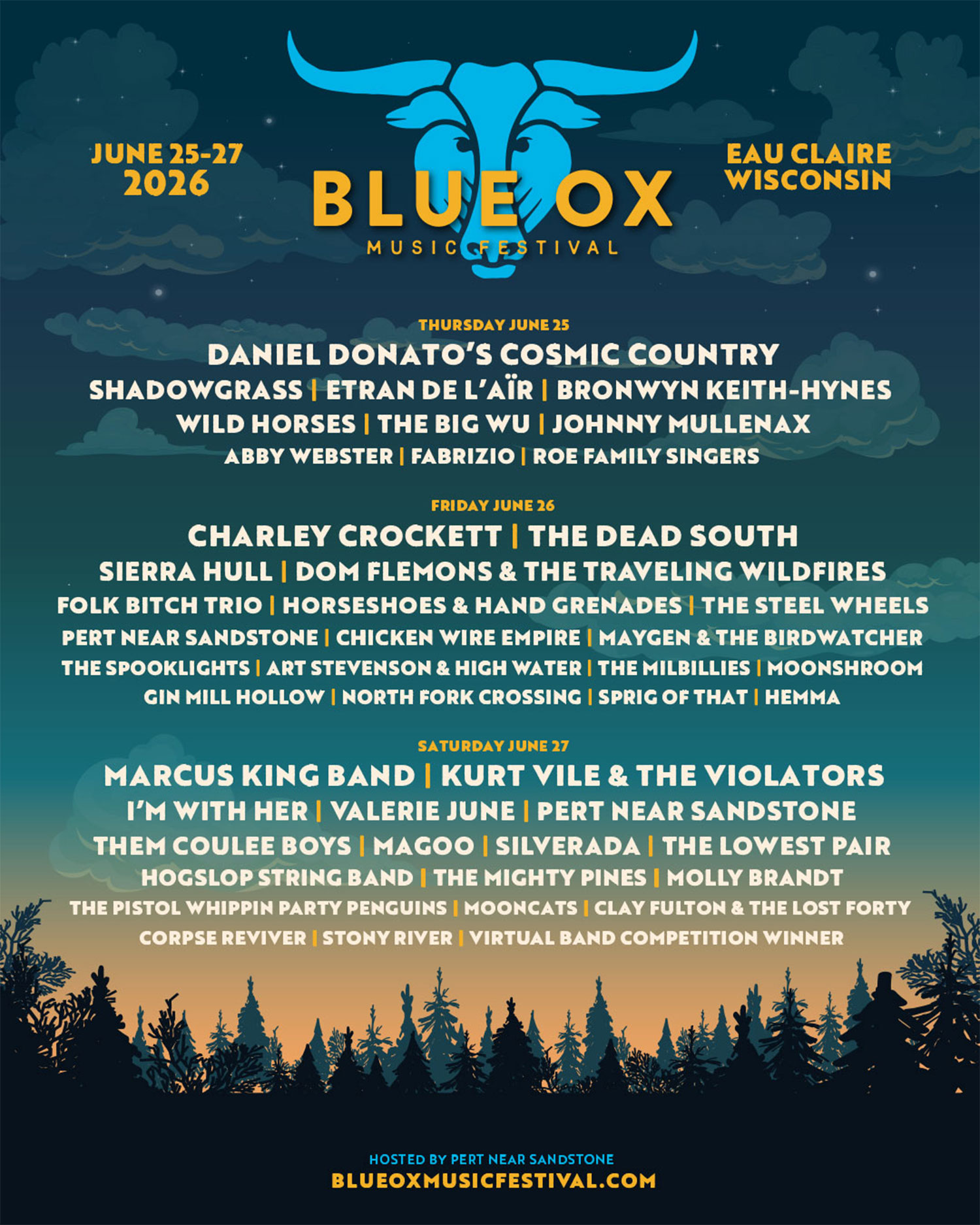 Blue Ox Music Festival announces its complete daily artist lineup for ...