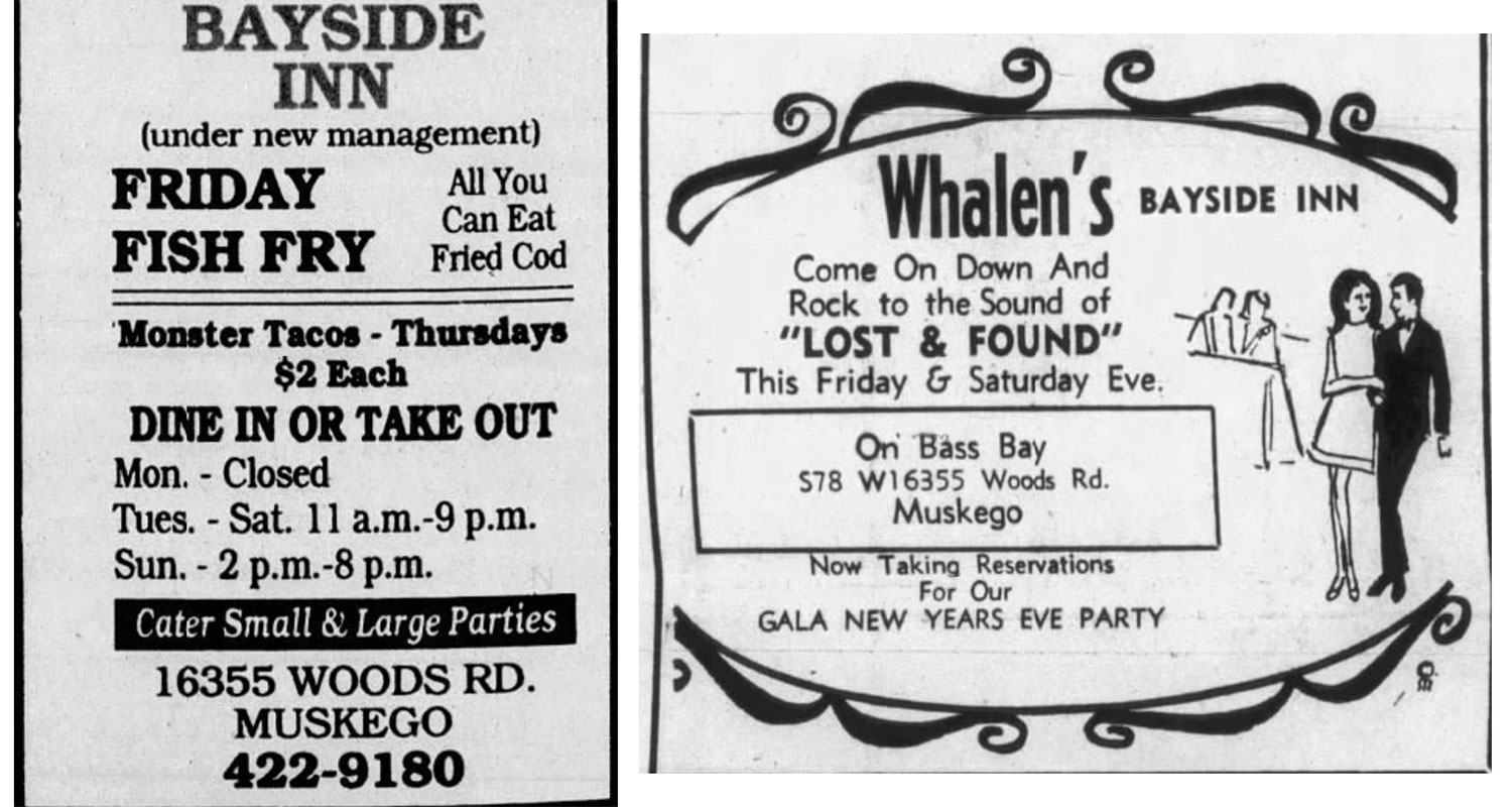 Old newspaper ads from The P&B Station in Muskego, Wisconsin