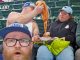 Milwaukee Brewers fans enjoying a full carry-in spaghetti dinner at American Family Field