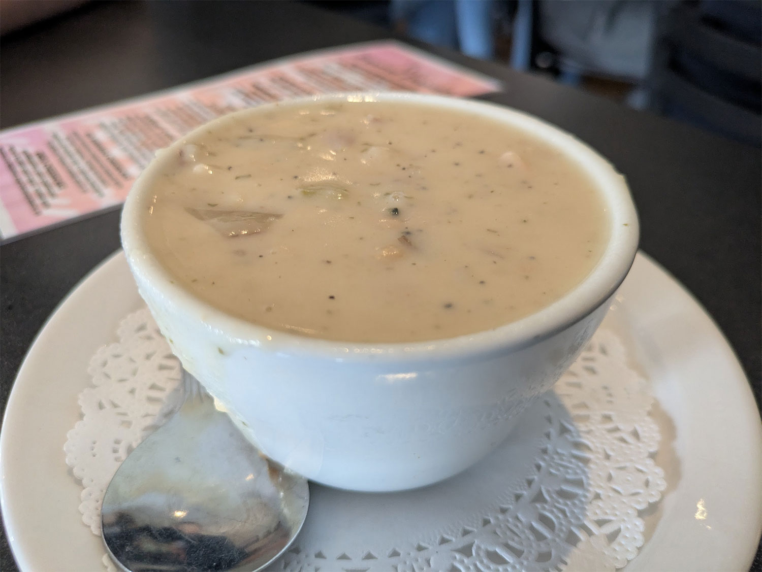 A bowl of clam chowder at Matty's Bar & Grille in New Berlin