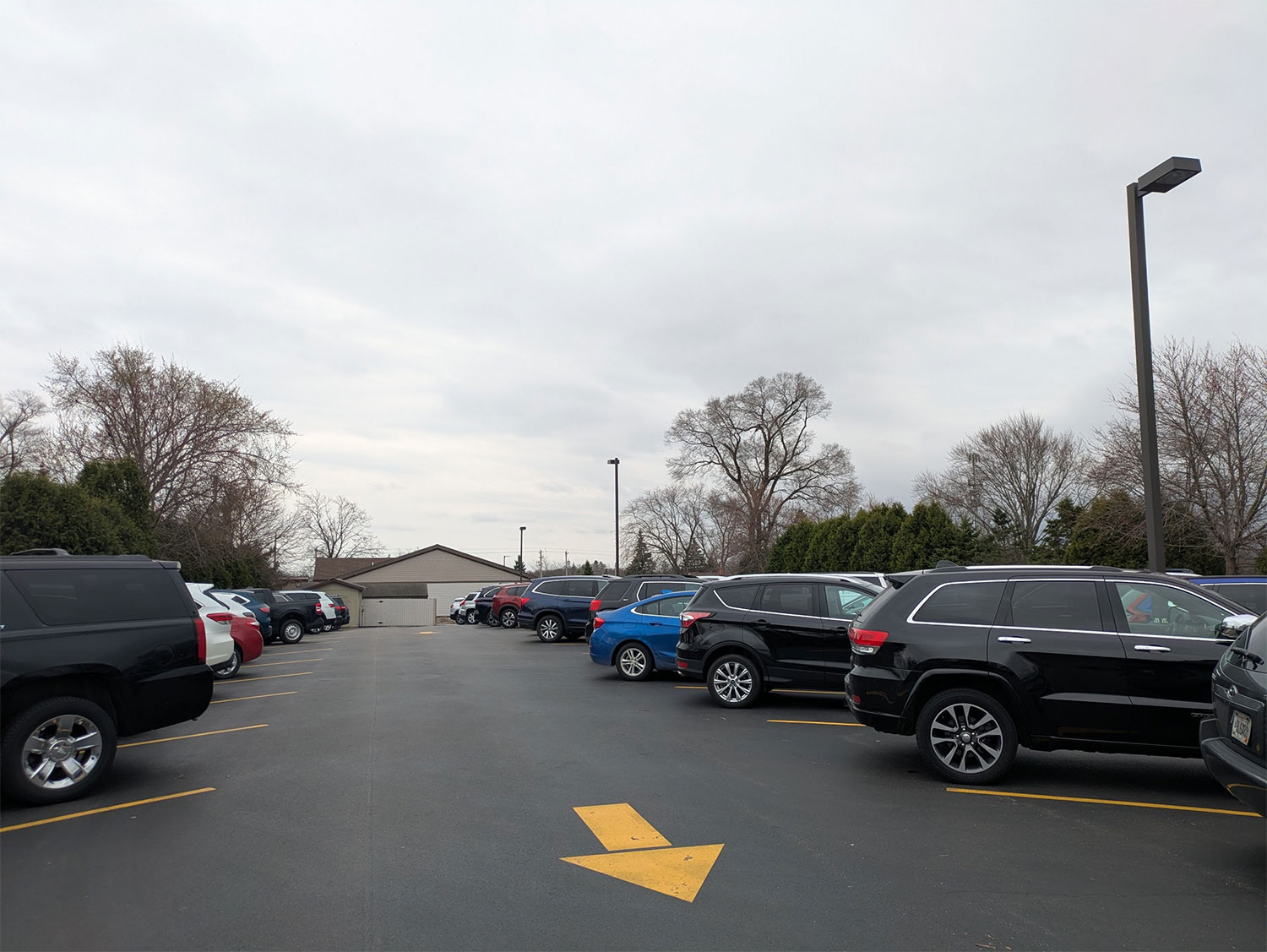 Parking lot behind Matty's Bar & Grille in New Berlin