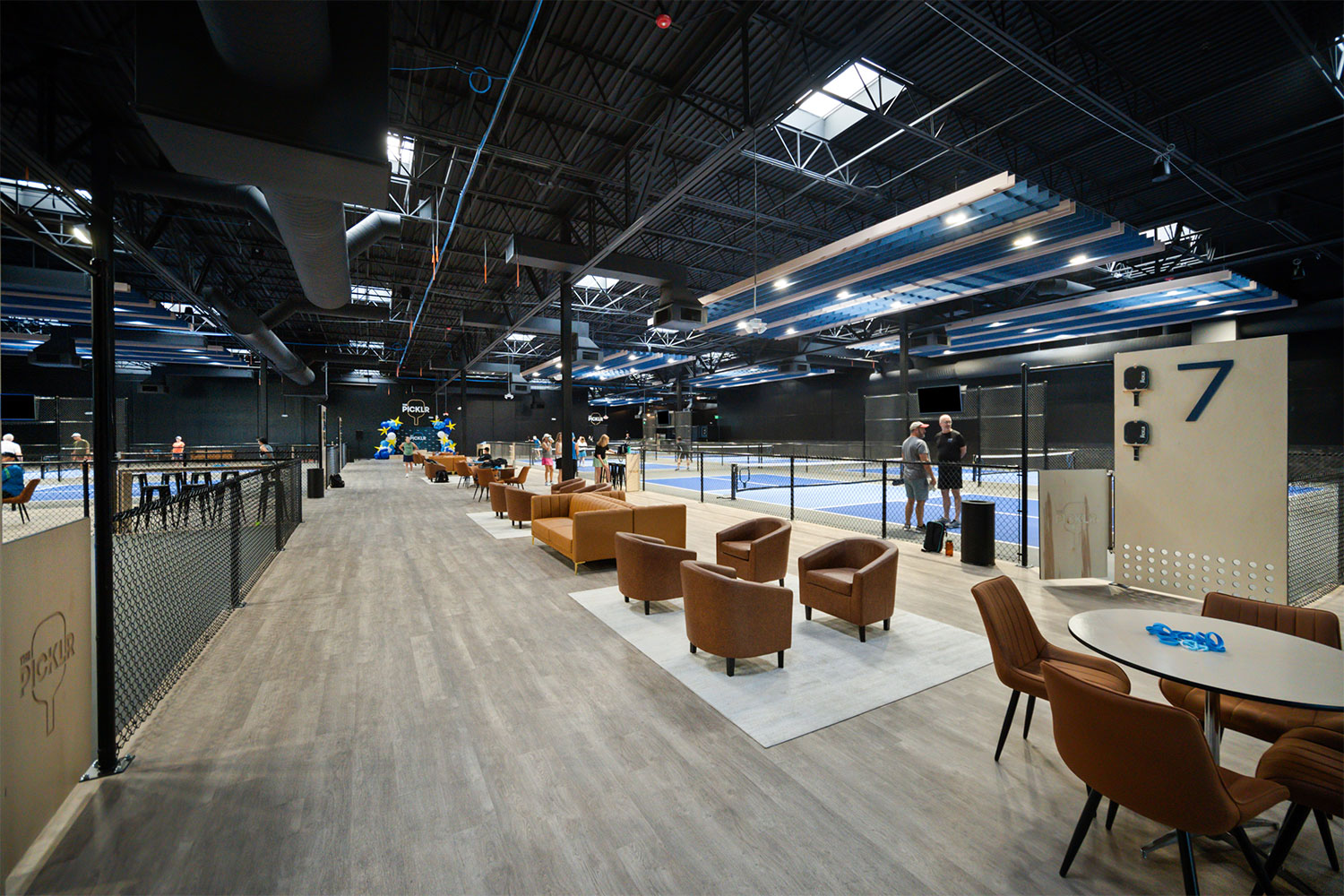 Indoor pickleball court