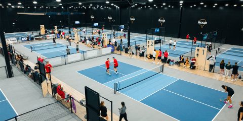 Indoor pickleball court