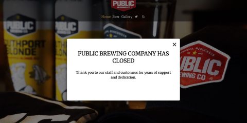 Public Brewing Company in Kenosha is closed