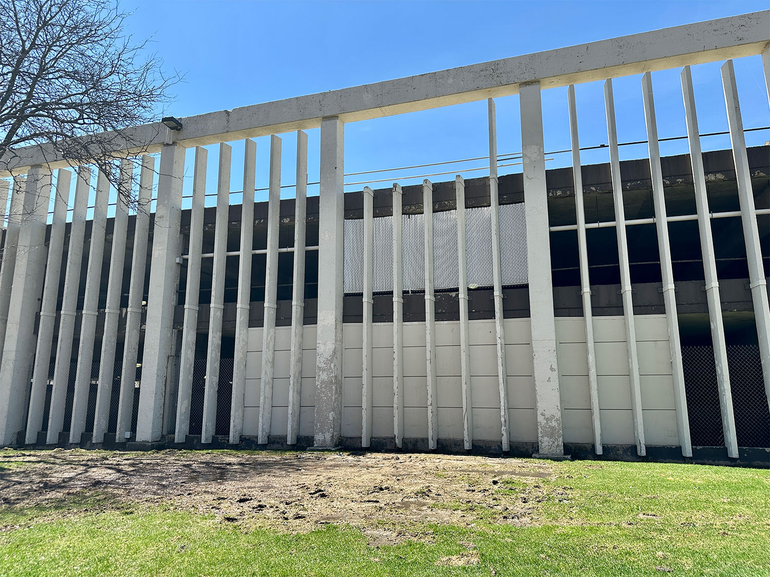 The melted Marcus Center snow pile
