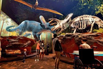 Rendering of the new Torosaurus Clash diorama at the Nature & Culture Museum of Wisconsin