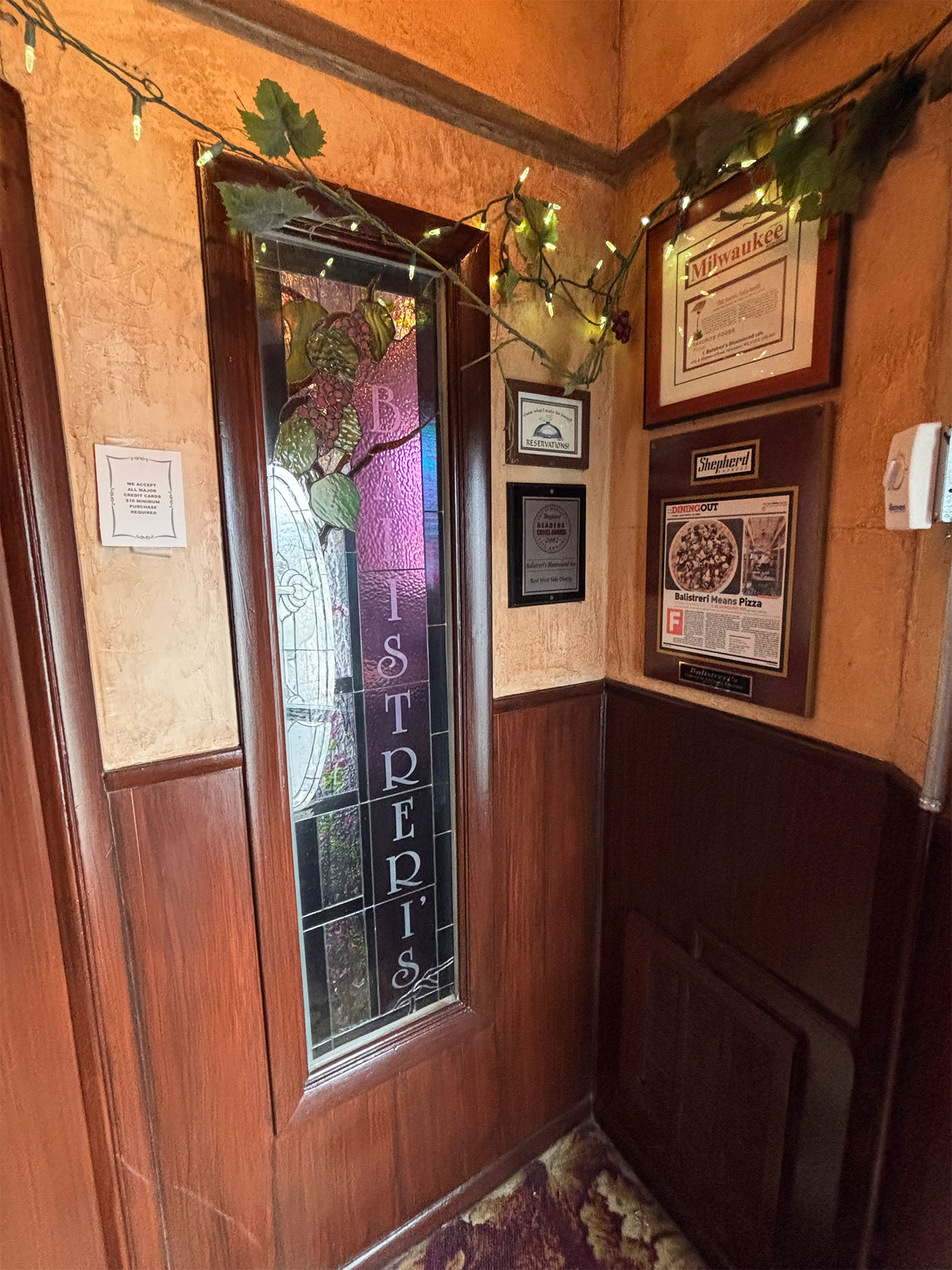 Interior of Balistreri's Bluemound Inn