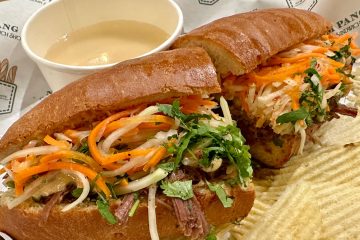 Cambodian Hot Beef sandwich at Num Pang in 3rd St. Market Hall