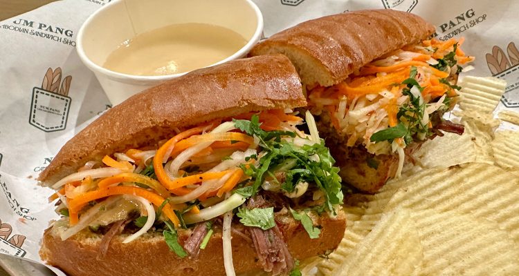 Cambodian Hot Beef sandwich at Num Pang in 3rd St. Market Hall