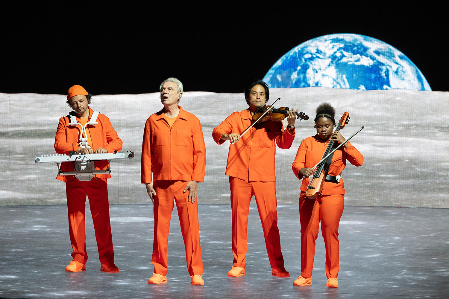 David Byrne takes Miller High Life Theatre to moon, visits