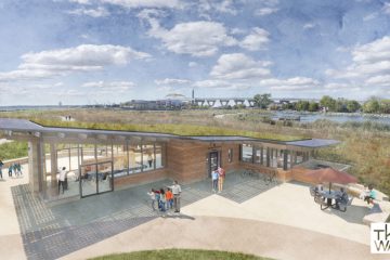 Rendering of the Lakeshore State Park visitor and education center