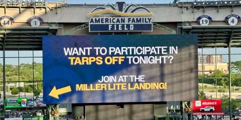 Want to participate in Tarps Off tonight? Join at the Miller Lite Landing!