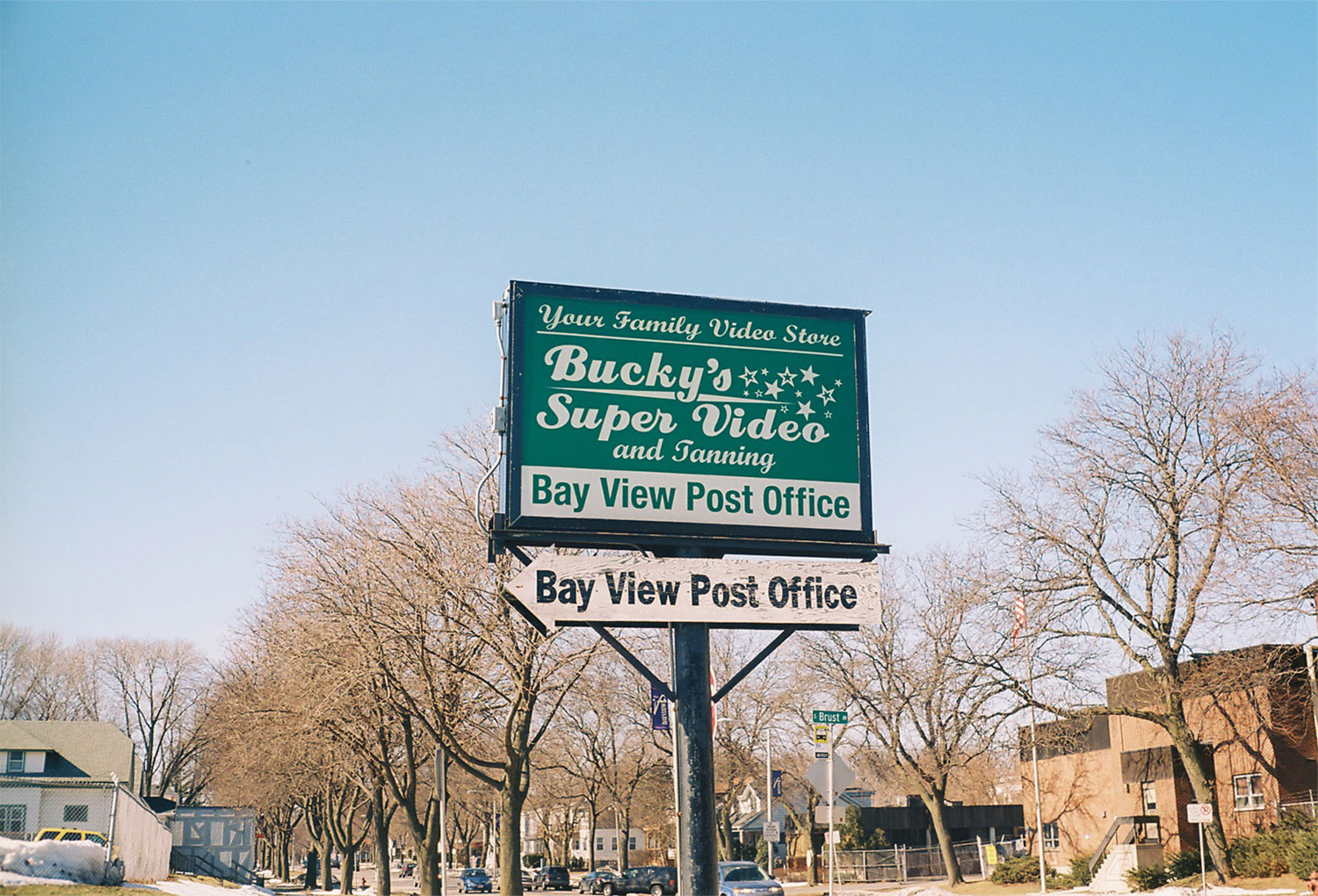 Sign for Bucky's Super Video in the 2000s