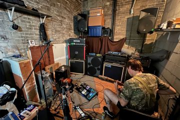 A band practice space at The Ring in Milwaukee, Wisconsin