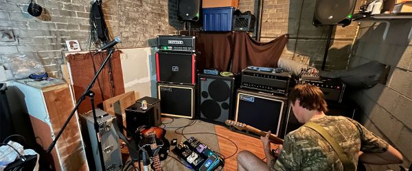 A band practice space at The Ring in Milwaukee, Wisconsin