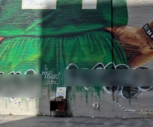 Tagged Giannis mural in downtown Milwaukee