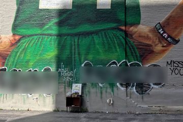 Tagged Giannis mural in downtown Milwaukee