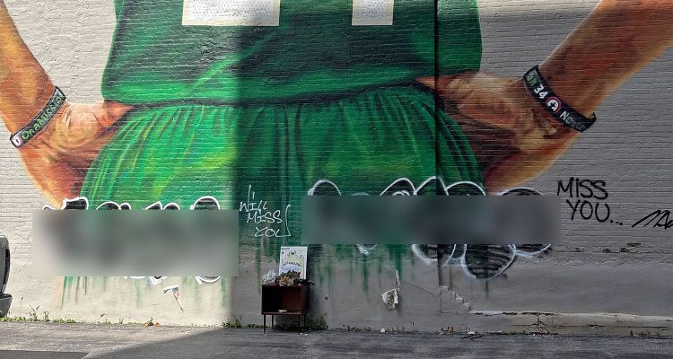 Tagged Giannis mural in downtown Milwaukee