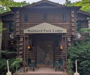 Exterior of Hubbard Park Lodge in Shorewood, Wisconsin