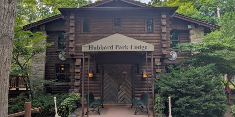 Exterior of Hubbard Park Lodge in Shorewood, Wisconsin
