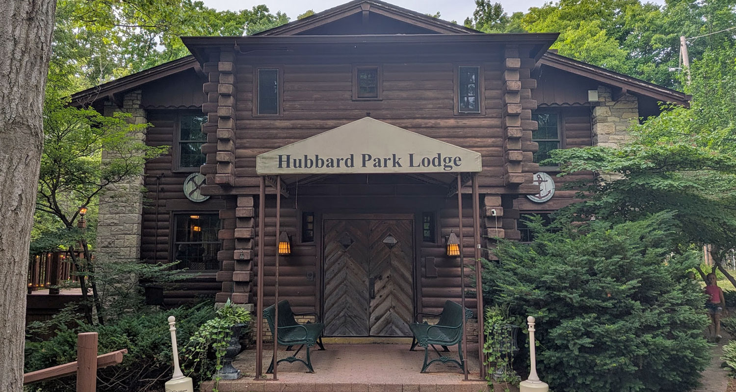 Exterior of Hubbard Park Lodge in Shorewood, Wisconsin