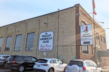 Exterior of Italian American Club in Kenosha, Wisconsin