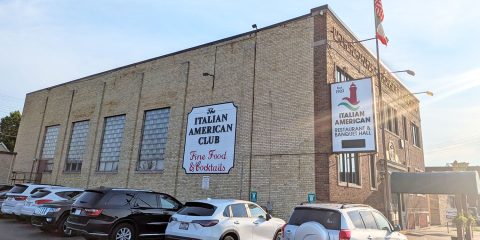 Exterior of Italian American Club in Kenosha, Wisconsin