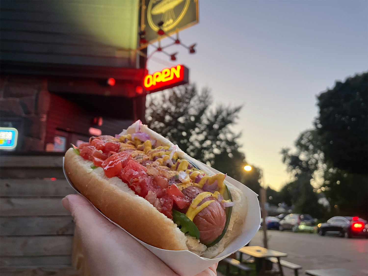 A Bobby Dog outside The Mothership in Milwaukee, Wisconsin