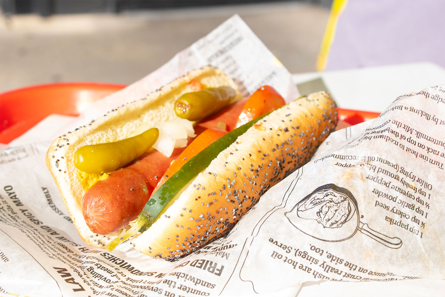 A hot dog from Sammy's Taste of Chicago