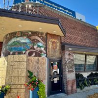 Von Trier uncovers hidden mural above front door